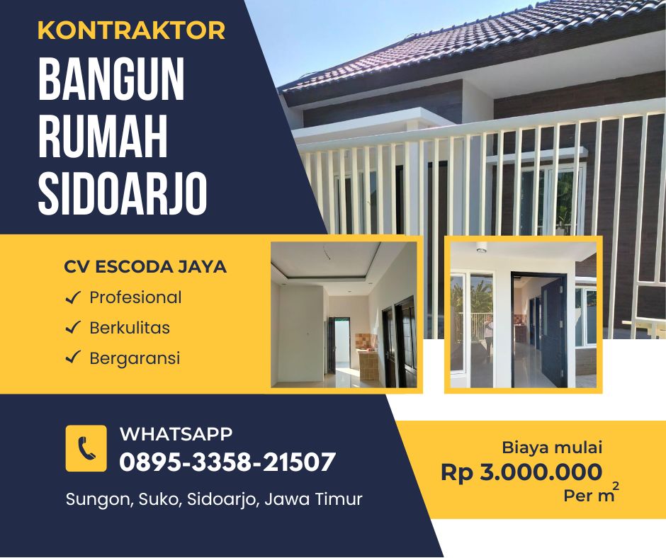 Kontraktor bangun rumah Sidoarjo CV Escoda Jaya